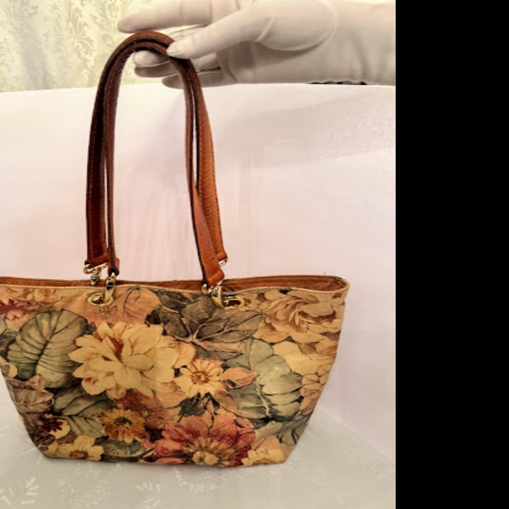 Floral leather hobo bag – Maurizo Taituti - Picture 5 of 11